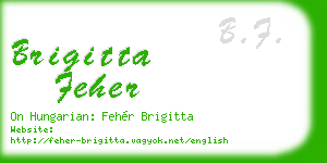 brigitta feher business card